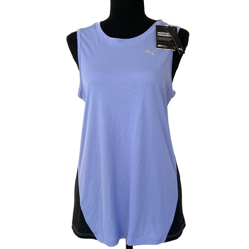 NWT PUMA DRYCELL Reflective Run Favorite Tank Elektro Purple Black Womens Small